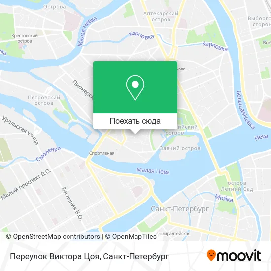 Карта Переулок Виктора Цоя