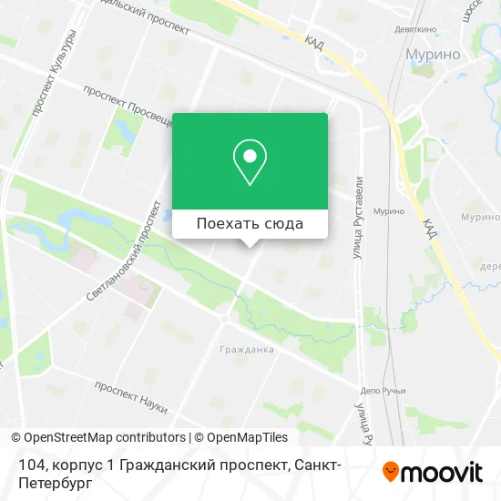 Карта 104, корпус 1 Гражданский проспект
