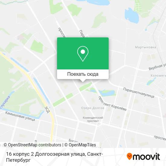 Карта 16 корпус 2 Долгоозeрная улица