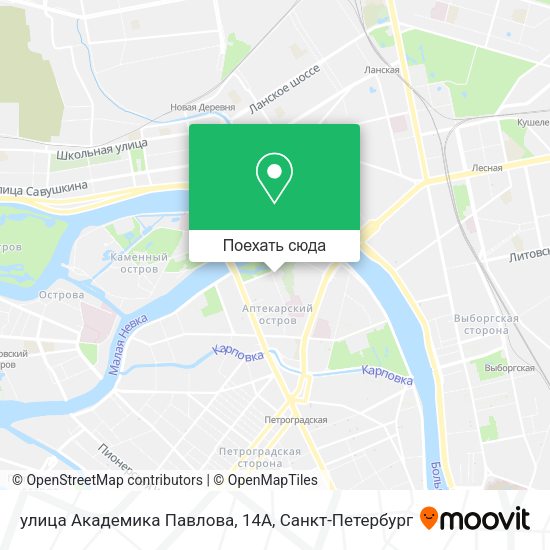 Карта улица Академика Павлова, 14А