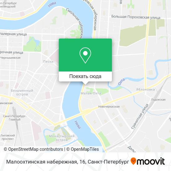 Карта Малоохтинская набережная, 16