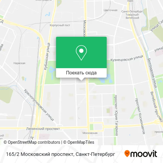 Карта 165/2 Московский проспект