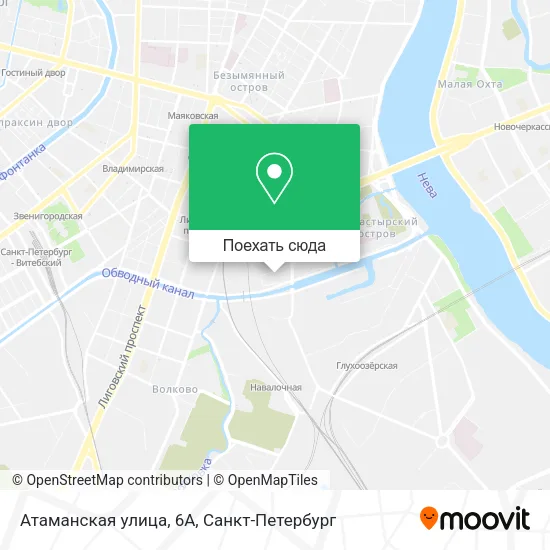 Карта Атаманская улица, 6А