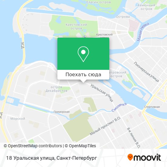 Карта 18 Уральская улица