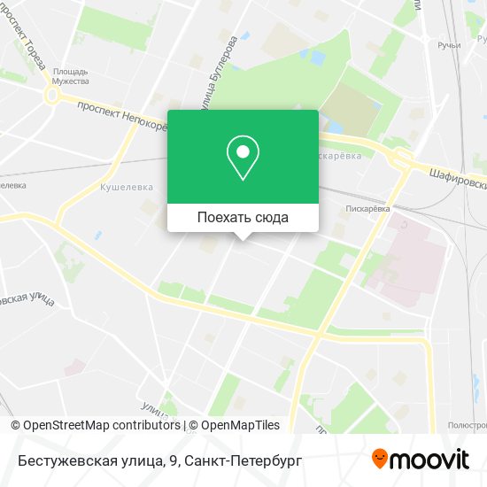 Карта Бестужевская улица, 9