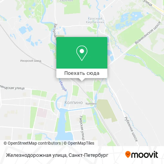 Карта Железнодорожная улица