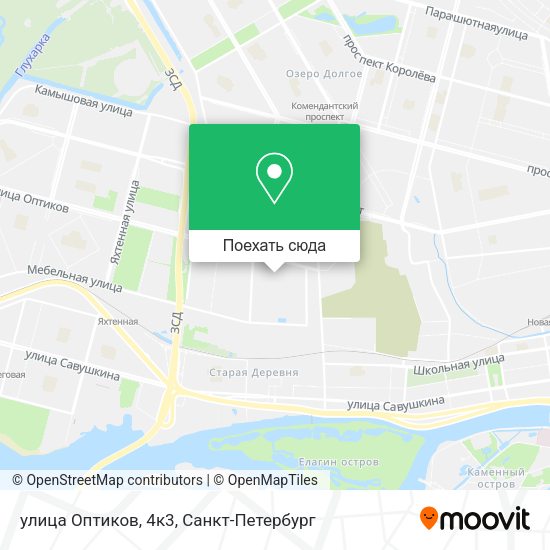 Карта улица Оптиков, 4к3