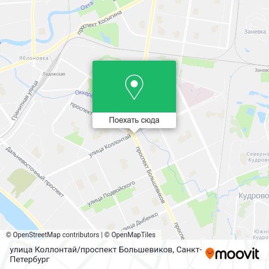 Карта улица Коллонтай / проспект Большевиков
