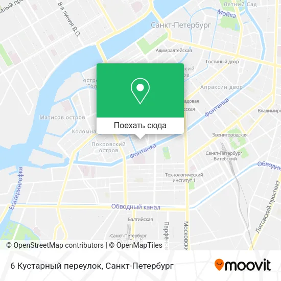 Карта 6 Кустарный переулок