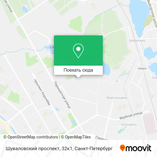 Карта Шуваловский проспект, 32к1
