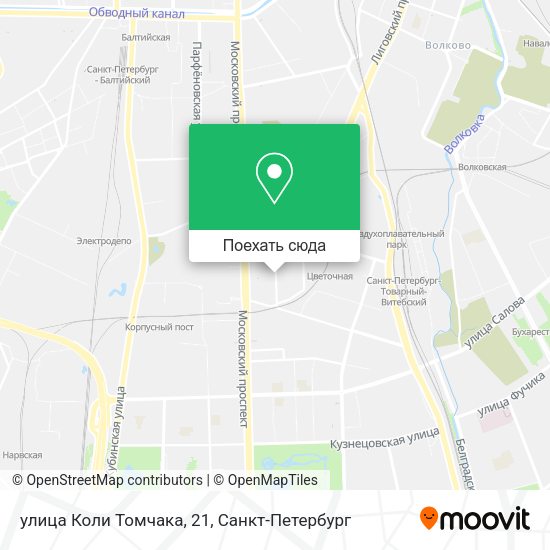 Карта улица Коли Томчака, 21