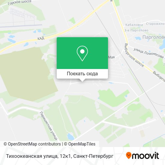 Карта Тихоокеанская улица, 12к1