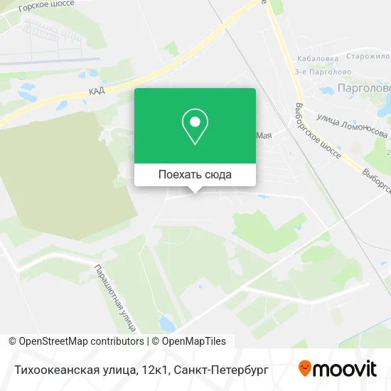 Карта Тихоокеанская улица, 12к1