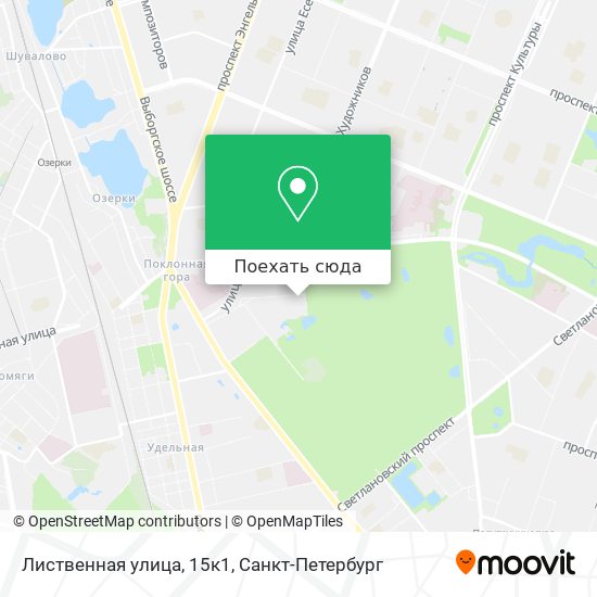 Карта Лиственная улица, 15к1