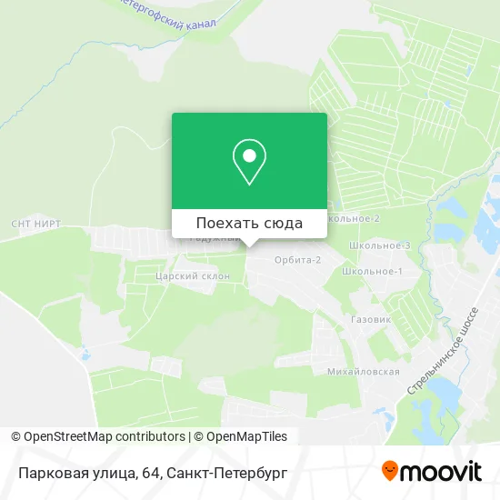 Карта Парковая улица, 64