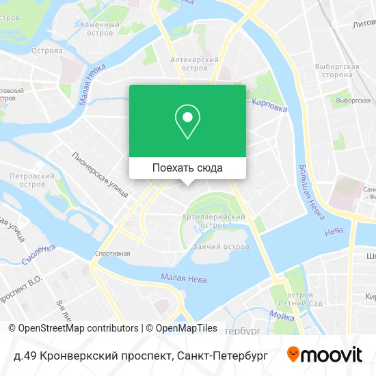 Карта д.49 Кронверкский проспект