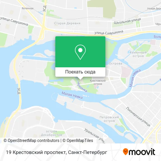 Карта 19 Крестовский проспект
