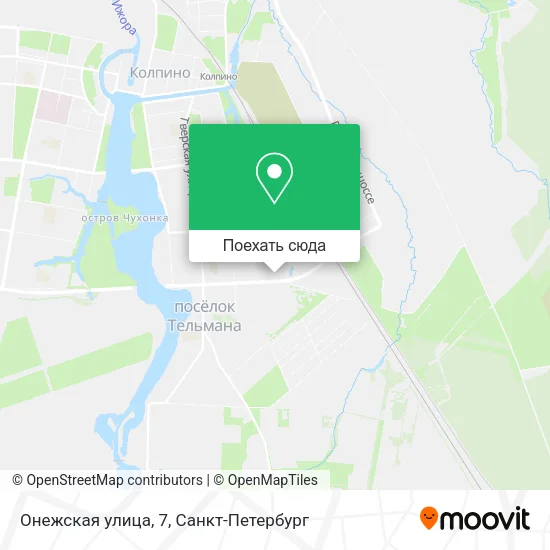 Карта Онежская улица, 7