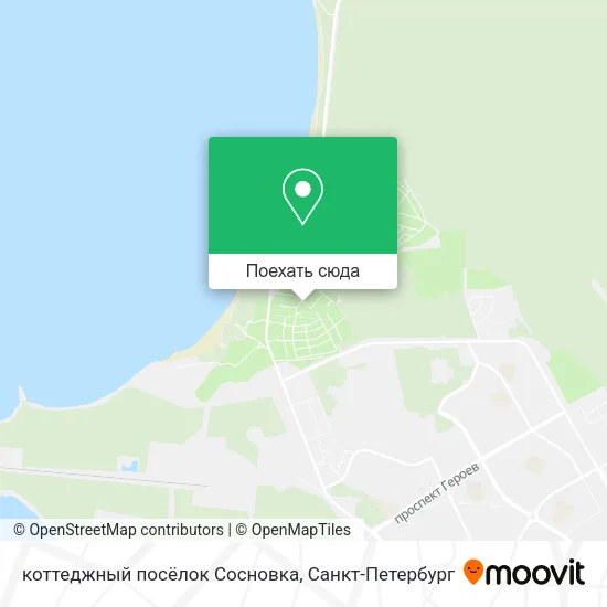 Карта коттеджный посёлок Сосновка