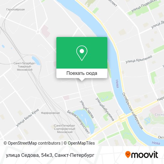 Карта улица Седова, 54к3