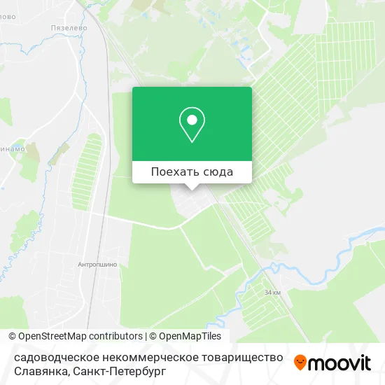 Карта садоводческое некоммерческое товарищество Славянка