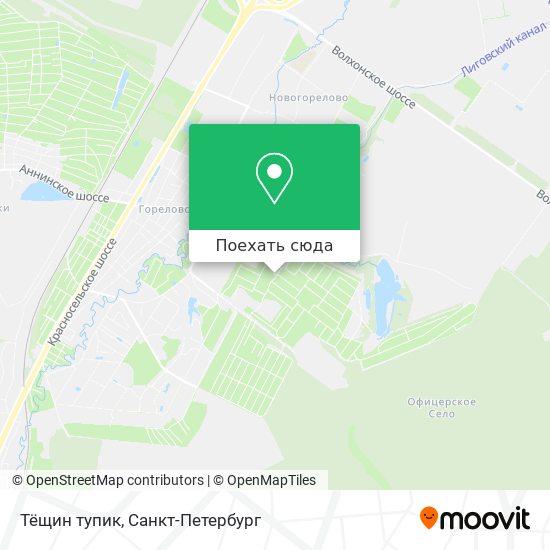 Карта Тёщин тупик