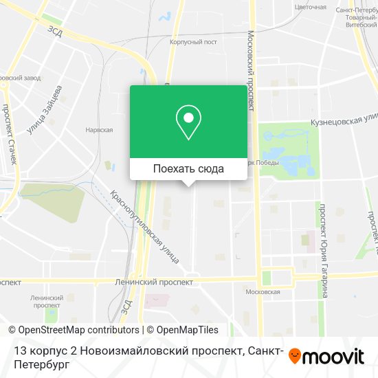 Карта 13 корпус 2 Новоизмайловский проспект