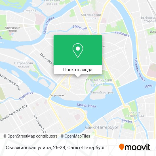 Карта Съезжинская улица, 26-28