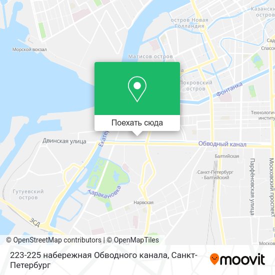 Карта 223-225 набережная Обводного канала