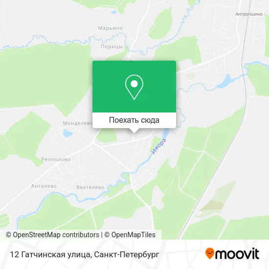 Карта 12 Гатчинская улица