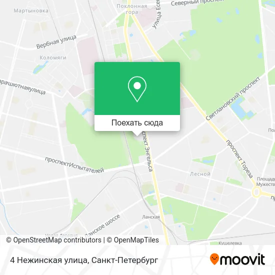 Карта 4 Нежинская улица