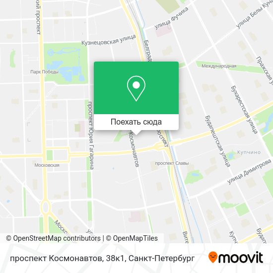 Карта проспект Космонавтов, 38к1
