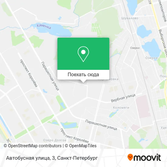 Карта Автобусная улица, 3