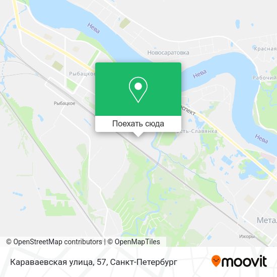 Карта Караваевская улица, 57