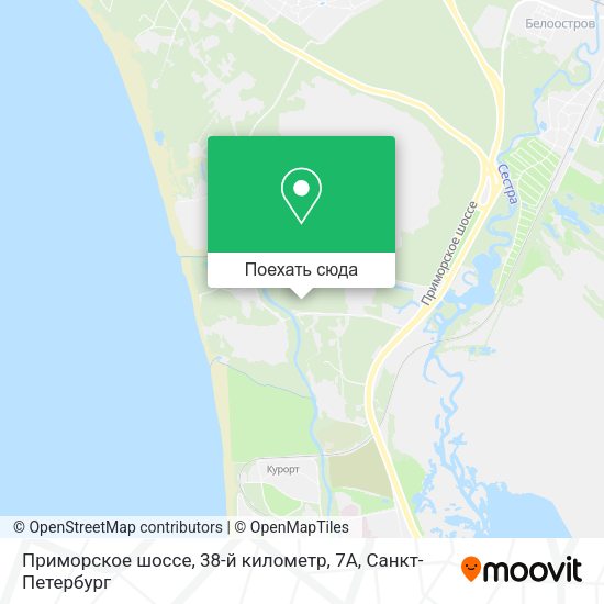 Карта Приморское шоссе, 38-й километр, 7А