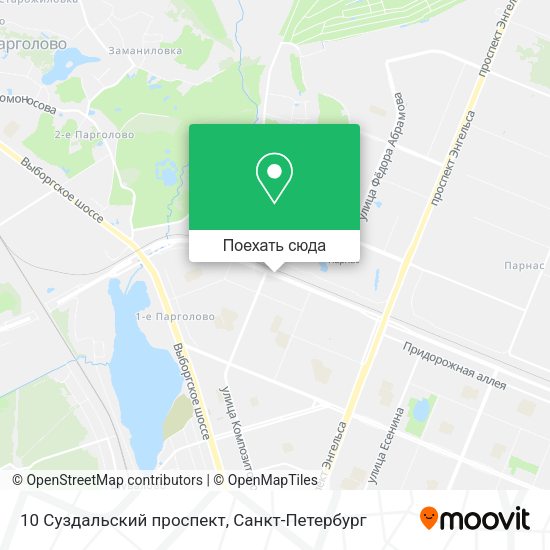 Карта 10 Суздальский проспект