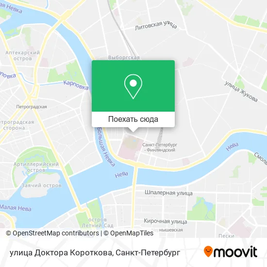 Карта улица Доктора Короткова