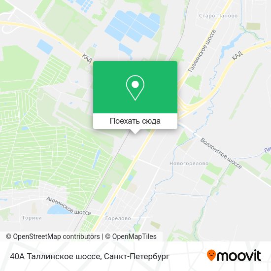 Карта 40А Таллинское шоссе