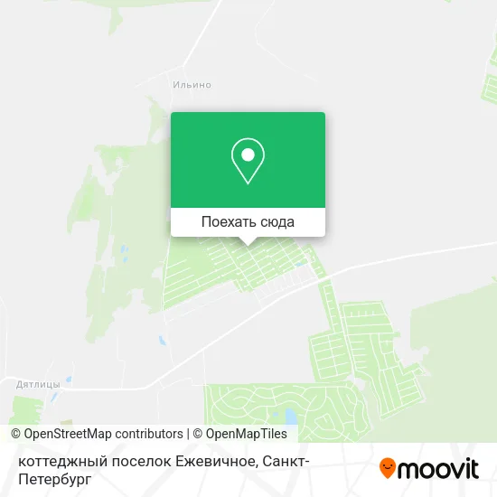 Карта коттеджный поселок Ежевичное