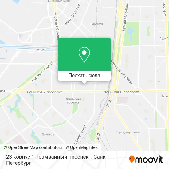 Карта 23 корпус 1 Трамвайный проспект