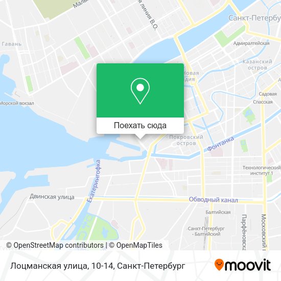 Карта Лоцманская улица, 10-14