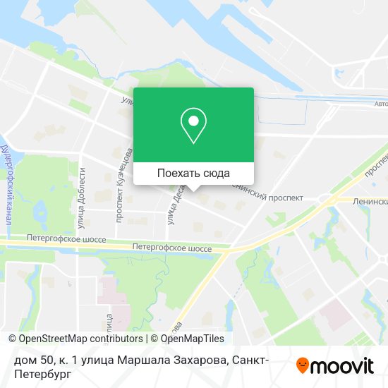 Карта дом 50, к. 1 улица Маршала Захарова