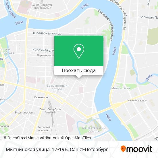 Карта Мытнинская улица, 17-19Б