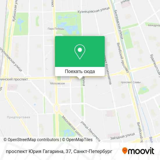 Карта проспект Юрия Гагарина, 37