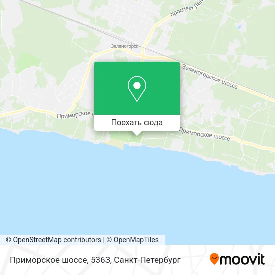 Карта Приморское шоссе, 536З
