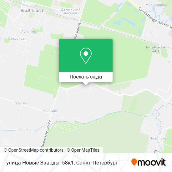Карта улица Новые Заводы, 58к1