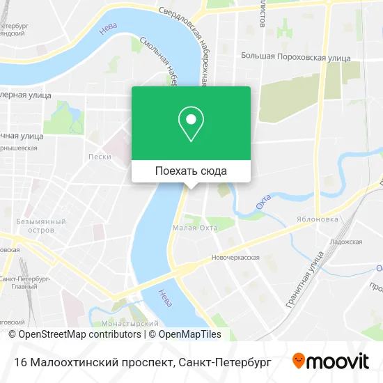 Карта 16 Малоохтинский проспект