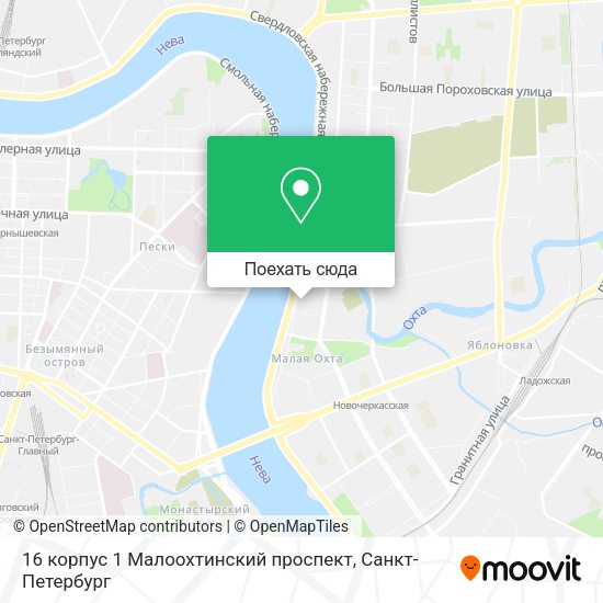 Карта 16 корпус 1 Малоохтинский проспект