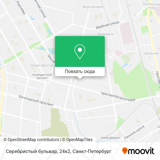Карта Серебристый бульвар, 24к2