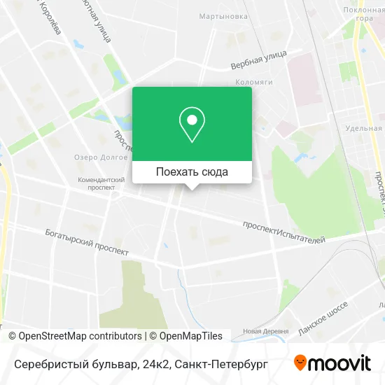 Карта Серебристый бульвар, 24к2